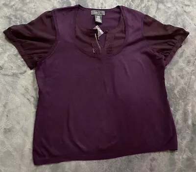 George Designs By Mark Eisen Ladies Size XL Burgundy Blouse • $12