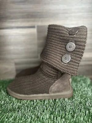 Ugg Classic Cardy Womens Size 8 Brown Working Casual Tall Sweater Boots • $36.80