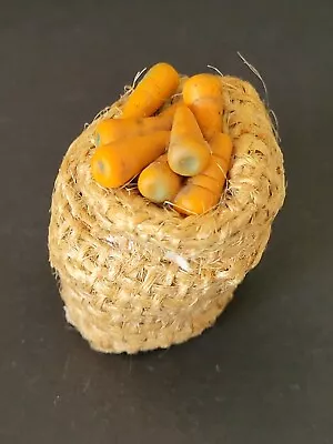 Dolls House - Artisan Handmade Tudor Medieval Sack Of Carrots - 1/12th Scale • $17.42