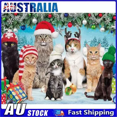 (DE5645) DIY Diamond Painting Kit Christmas Cats Square Diamond Picture Handicra • $9.61