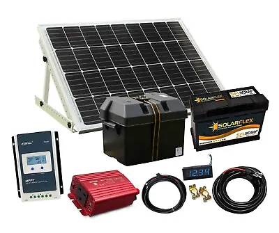 80/400w Solar Electricity Generator Kit Controller Battery Inverter MPPT Mono K3 • £369.99