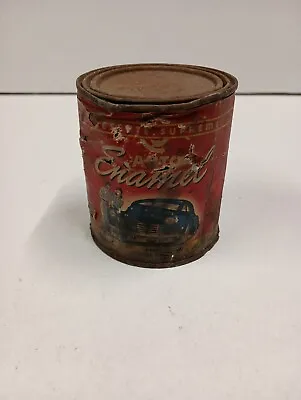 Vintage Automotive Enamel Paint Can Dove Gray Advertising Display Graphics  • $54.99