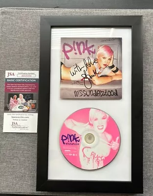 PINK Missundaztood CD Display Framed JSA Signed Singer P!NK Alecia Moore Auto • £674.66