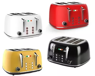 Vintage Electric 4-slice Toaster Stainless Steel 1650W Not Delonghi 4 Colours • $109.99