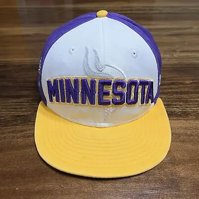 Minnesota Vikings Hat Cap New Era Snap Back Spellout Logo Football NFL • $14.98