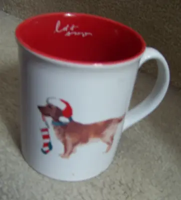 Golden Retriever Christmas Stocking Mug Ceramic Dog Coffee Cup • $22