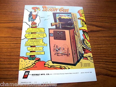 DESERT GUN Original 1977 Video Arcade Game Rifle Gun Promo Sale Flyer Vintage   • $13.60