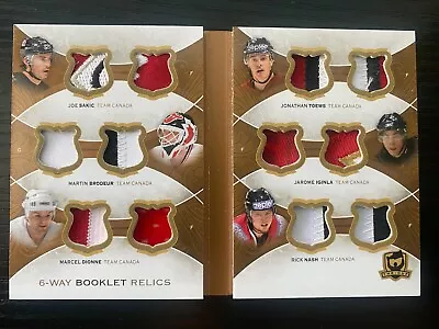 2015-16 The Cup 6 Way Booklet - CANADA PATCHES Sakic Iginla Brodeur + 44/48 • $299