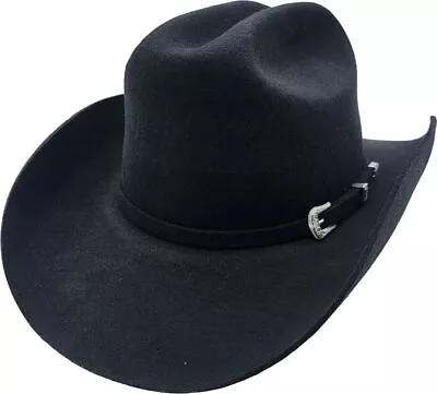 Classic Wool Felt Cowboy Hat - Handcrafted Unisex Retro Men's Western Cowboy Hat • £40.99