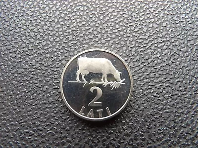 Latvia UNC  1992 Year Cow 2 Lati Coin Copper-nickel  Demonetized 1 January 2014 • $59.95