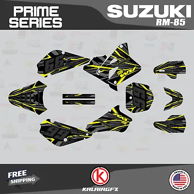 Graphics Kit For Suzuki RM85 (2001-2023) RM 85 PRIME-yellow-shift • $54.99