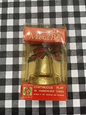 Vintage Christmas Electronic Musical Bell Continuous Play 18 Tunes Holiday Time • $25