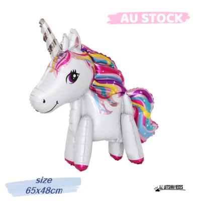 $5.99 • Buy 65cm Large Standing Unicorn Foil Balloon Birthday Party Girls Baby Shower Deco