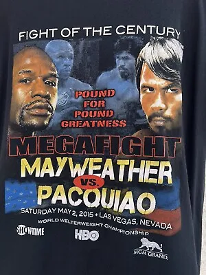 $45 • Buy Floyd Mayweather Vs Manny Pacquiao Fight Promo T Shirt Men's Sz XL Pacman Money