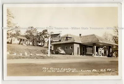 Green Lantern Restaurant Gas Station Winchester Virginia Photo Postcard RPPC • $15