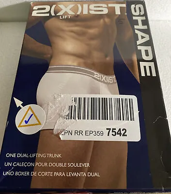 2(x)it’s Shape Black Boxer Brief Mens Underwear Dual Lifting Trunk #36 1466 • $6.89