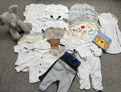 Premium Unisex Baby Clothes Bundle Next M&P Disney Little White Co RI 0-3-6 M • £25