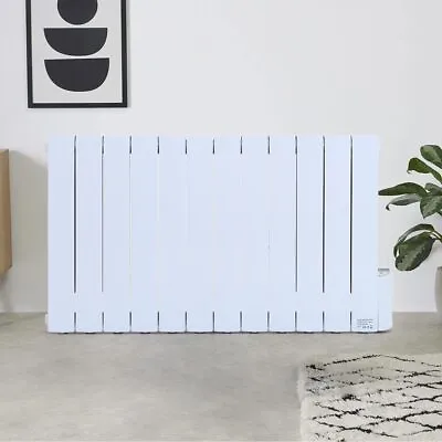 Electric Panel Heater Oil Filled Digital Heating Aluminum Radiator Wall Mounted • £149.99