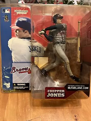 Chipper Jones Mcfarlane MLB Series 3 Atlanta Braves Gray Variant Jersey Figure • $35