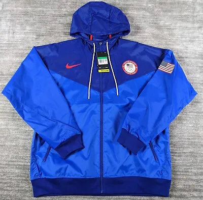 Nike Sportswear Team USA Olympic Windbreaker Jacket NWT Size X-Large CK5813-455 • $69.99