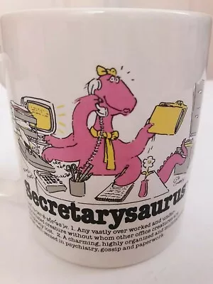 Secretary Office Mug Coffee Cartoon Funny Dinosaur Comic Work Career Desk • $17