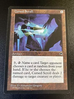 MTG Tempest CURSED SCROLL X1 *Light-Play *Magic • $14.99