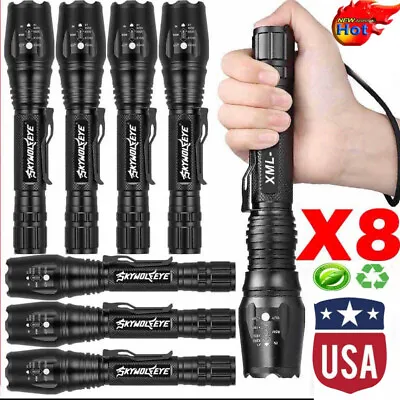 1/9PCS Super Bright LED Torch Flashlight Zoomable 990000Lumen Tactical Lamp US • $18