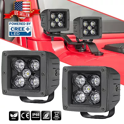 2X 3  50W Cree LED Cube Work Light Bar Spot Pods For JEEP Off Road Ford UTV ATV • $35.99