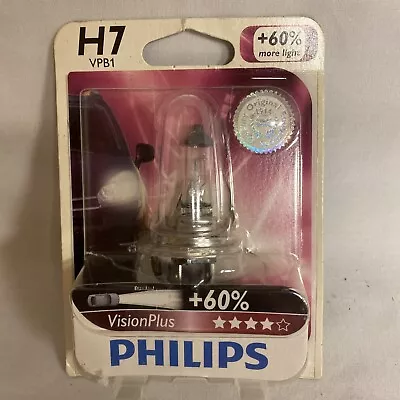 Philips Vision Plus H7 VPB1 12V 55W +60% More Single Replacement Head Light Bulb • $5.98