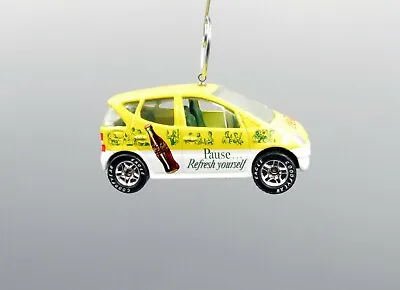 Custom Christmas Ornament Coca Cola Coke Yellow Mercedes Benz A Class Car  • $24.95