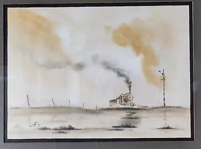 Nick Luff Signed And Framed Watercolour Steam Train Railway • £18