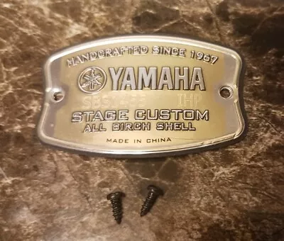 Yamaha Stage Custom Drum Badge With Mounting Screws (with Serial Number) • $11