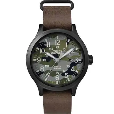 £64.99 • Buy Timex Expedition Scout Leather Strap Gents Watch With Backlight