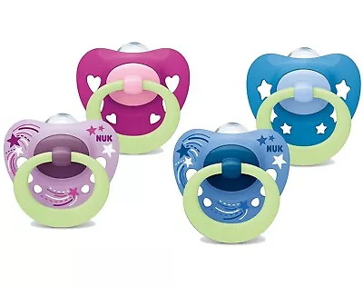 £6.49 • Buy NUK Signature Night Baby Dummy 0-6 Months BPA-Free Silicone 2 Count