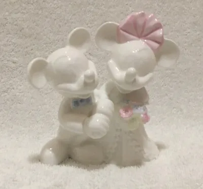 Disney Mickey & Minnie Wedding Cake Topper Wedgwood England Bone China • $20