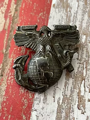 RARE Walter Lampl Made US Marine Corps Service Lapel Pin Sweetheart EGA Sterling • $71.27