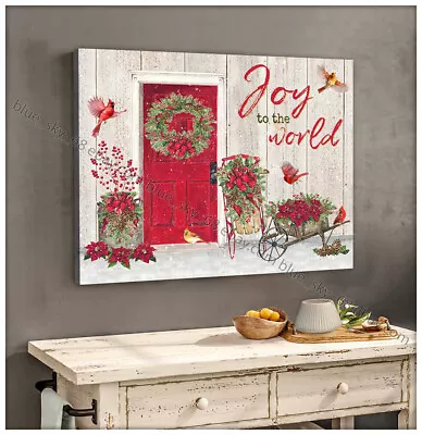 Christmas Cardinal Poster Joy To The World Wall Art Decor • $14.32