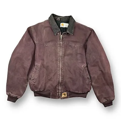 $189.99 • Buy Vintage CARHARTT Santa Fe Jacket Quilt Lined Men XL Bomber Detroit Corduroy Trim