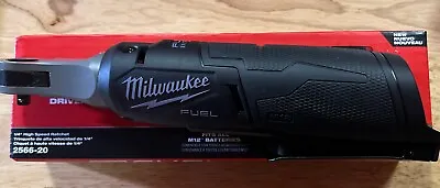 Milwaukee 2566-20 1/4in M12 Cordless Ratchet New Compact Head Black • $182