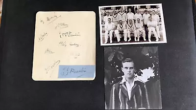 1920 Signed X 9 Middlesex Album Page & 2 Photos Allen Hendren G Lowles Hayes Lee • £19.99