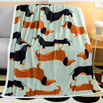 Famitile Dachshund Blanket Love Dachshund Soft Flannel Throw Blanket Warm Coz... • $33.53