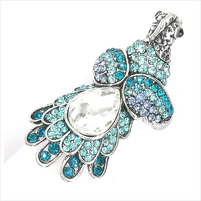 $10.06 • Buy Phoenix Bird Motif Finger Cocktail Ring Fashion Costume Jewelry Crystal Blue 3d