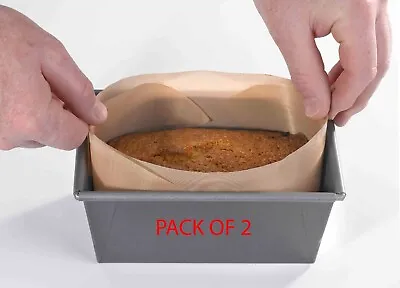 £1.99 • Buy Loaf Tin Liner - Reusable - Non Stick - Fits 1lb And 2lb Tins - PACK Of 2
