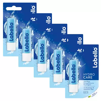 5x Labello Hydro Care Lip Balm 48g / 0.16oz - Skin Care From Germany • $45.98