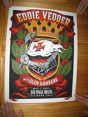 Eddie Vedder Poster Pearl Jam Sao Paulo May 7th 2014 • $847.42