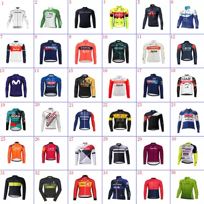 Mens CYCLING Team JERSEY CYCLING Long Sleeve Jersey Bicycle Jersey Bike Jersey • $22.49