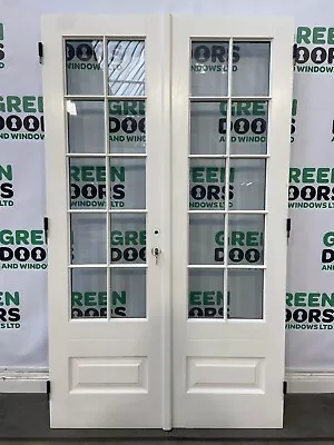 £849.95 • Buy French Doors Wood Timber Georgian White Used Door External Exterior Wooden