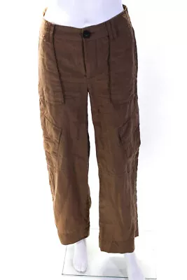Vince Womens Brown High Rise Baggy Straight Leg Cargo Pants Size 0 • $52.45