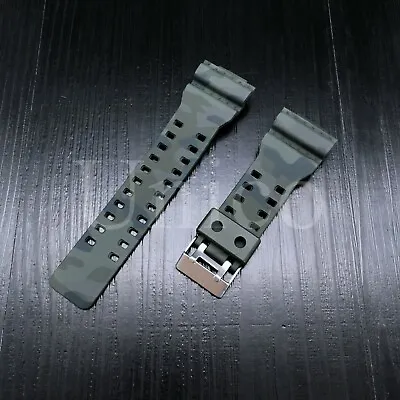 Fits For Casio G-Shock GA-110/100/120/GD120 W96 Rubber Sport Wrist Band Strap GN • $14.99