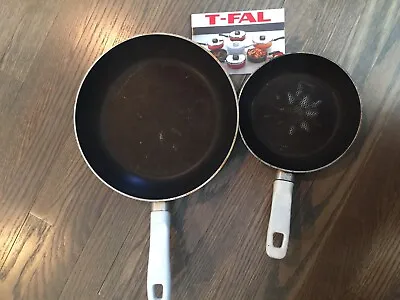 VTG 1990'S T-FAL RESISTAL 10” & 7  Non-stick  Aluminum Sauté Frying Pan Skillets • $24